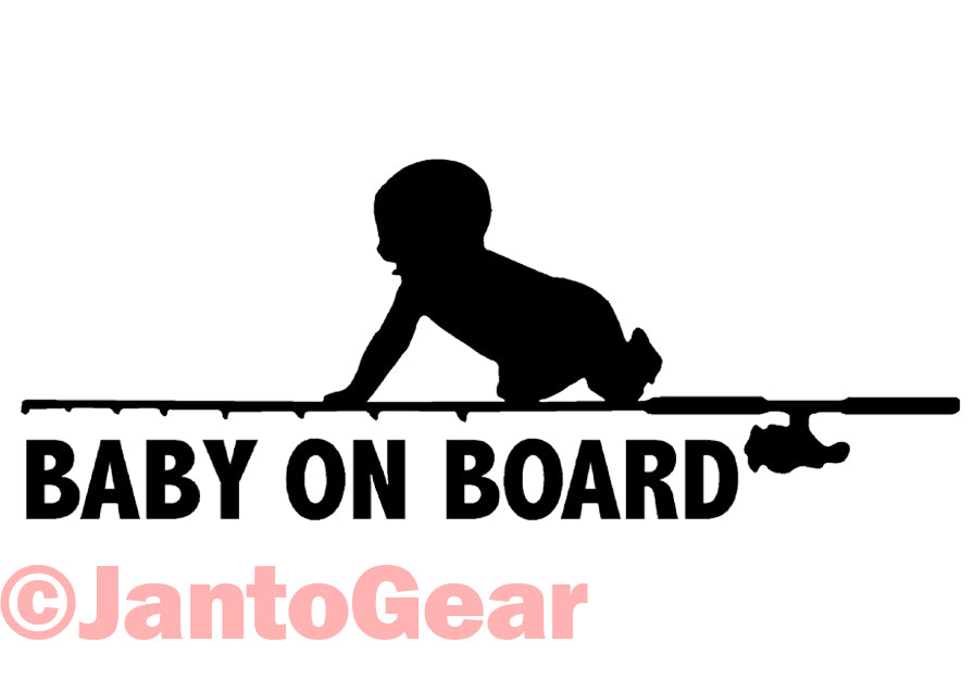 Baby On Board Fishing - Sticker