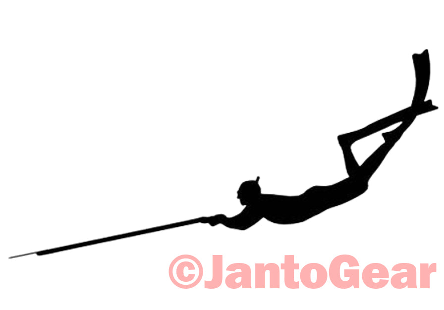 Freediver Speargun Man - Sticker