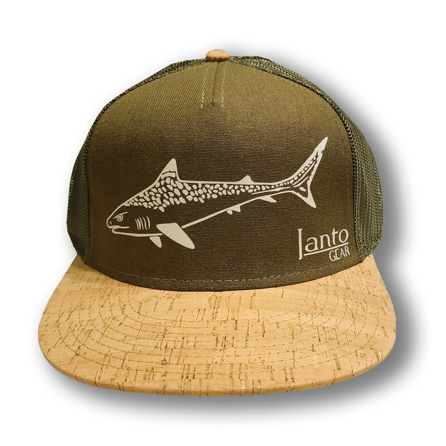 Cork Bill Olive Green Hat - (you pick the design) - Janto Gear