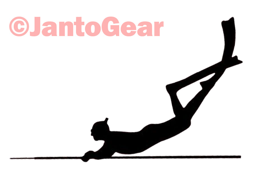 Freediver Polespear Man - Sticker